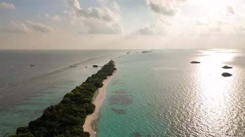 Dhigurah in the Maldives is an elongated island
