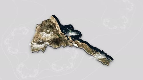 Eritrea-Länderkarten-Animation 3 D