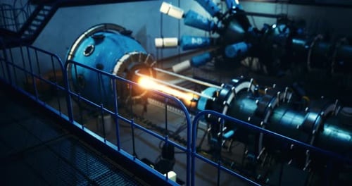 Advanced Tech in a Large Factory During an Experimental Process