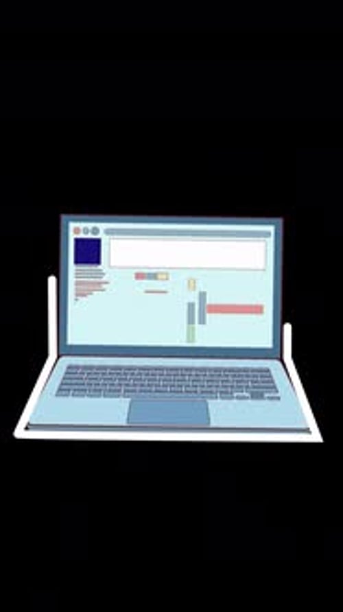 Website Showing Motion Graphics On Alpha Channel Vertical