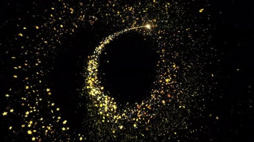 Gold Luxury Sparkling Glitter Star Dust Trail Particles