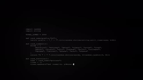 Futuristic Code Stream Overlay on Black Background, Digital Data Motion Graphics 2