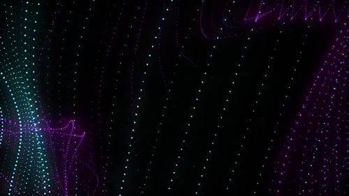 Neon Wave Abstract Particles Background