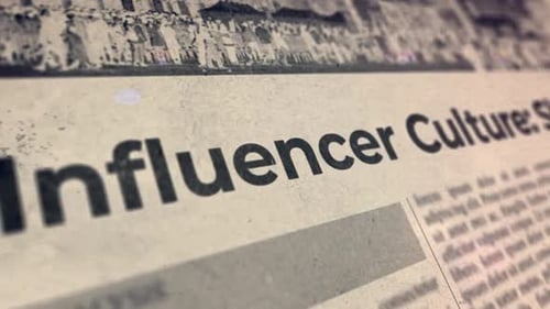 Influencer Culture Headline Zoom with Grunge Effect