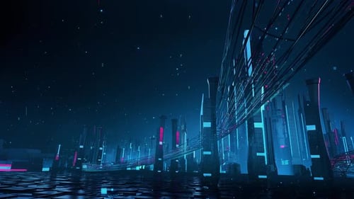 Futuristic Digital Technology Presentation: Web 3.0 and Metaverse Concepts