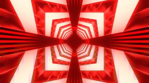 Red Neon Endless Arrow Tunnel Background Vj Loop In 4K