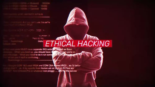 Piratage éthique : mots à la mode et puissants sur écran numérique, message sur écran d'ordinateur