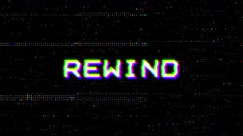 Digital Glitch Rewind Pixel Text Animation