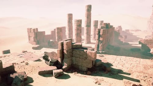 Ruines du temple d'Amon à Soleb