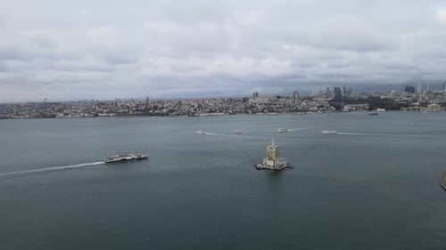 Istanbuler Bosporus aus der Luft