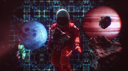 Space Exploration Abstract Background