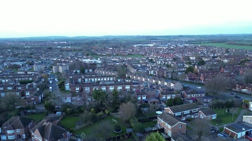 Volando sobre la ciudad de Inglaterra 4k