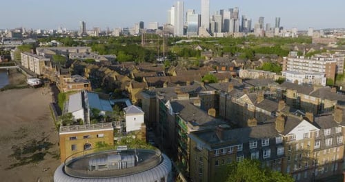 East London Business District And Urban Areas Aerial View