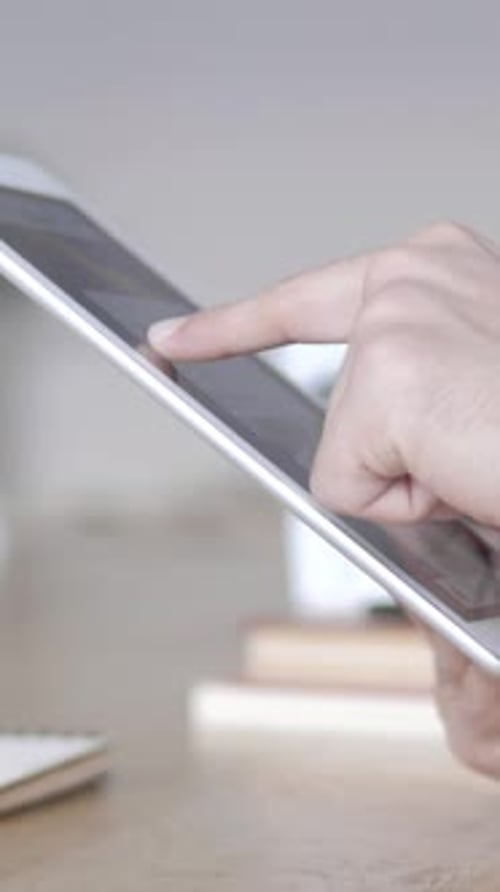 Browsing Internet on Tablet, Vertical Video