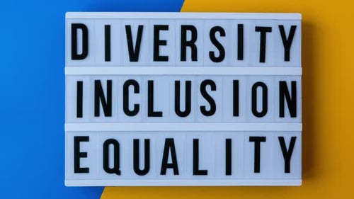 Amplie a diversidade, inclusão, igualdade, letras