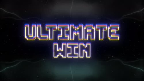 Retro Pixelated Neon Glitch Text Title
