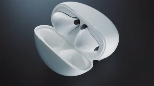 Auriculares Bluetooth modernos blancos