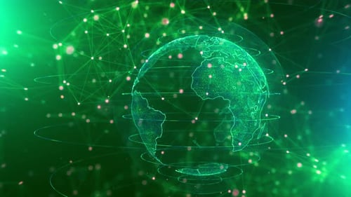Digital Earth Globe Global Network Connection Background