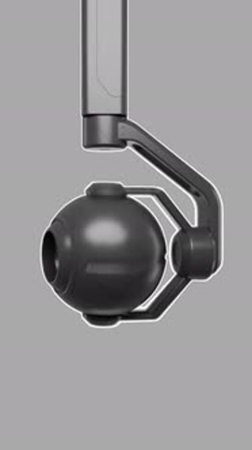 Spherical camera gimbal close up