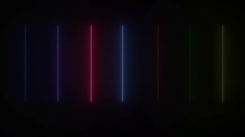 Abstract Neon Light Lines Background Animation