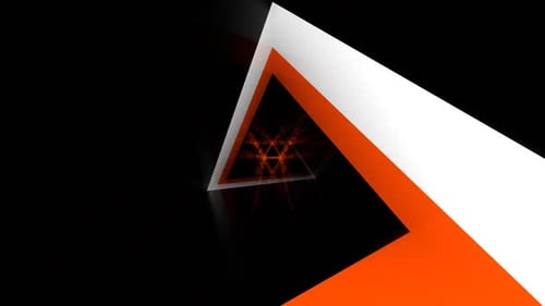 Orange And White Triangular Spiral Line Background Vj Loop In HD