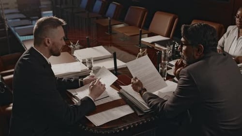 Business Meeting in the Conference Room at Daytime