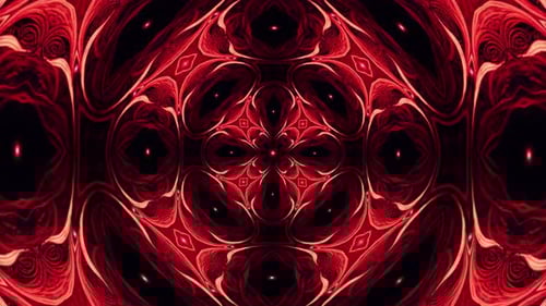 Glowing Red Ornament Texture Art Background Loop
