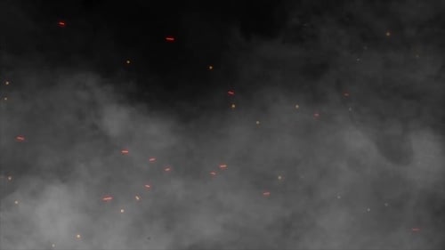 Atmospheric Smoke with Glowing Embers Overlay Effect