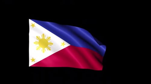 Waving Philippines Flag Seamless Loop Animation