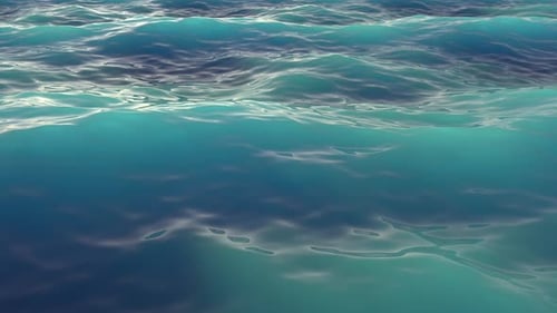 Waves and splashes of water, liquid, sea surface.
