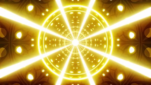 Luzes intermitentes: laço de fundo de túnel com padrão moderno amarelo