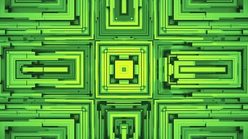 Green Rectangular Geometric Pattern