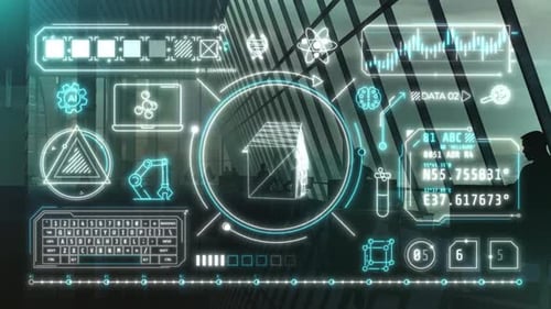 Infographics on the Theme of Artificial Intelligence Server