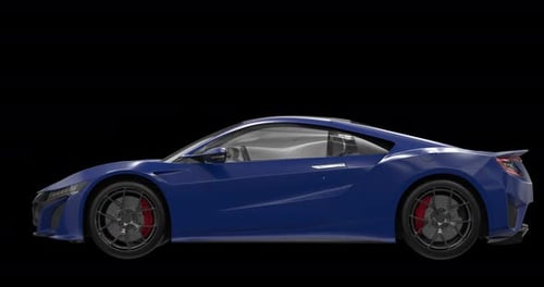 Sports Car Rotating On Alpha Loop