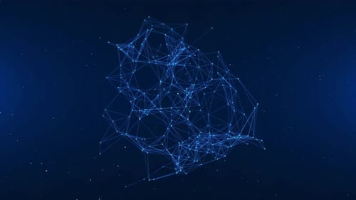 Futuristic Abstract Plexus Network Data Connection Background Loop