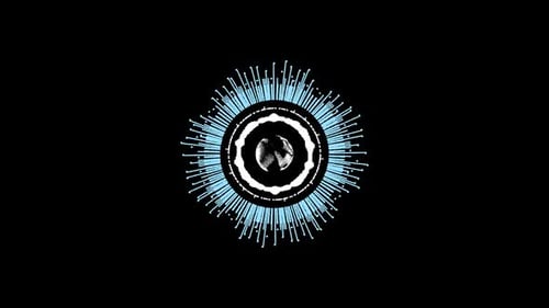 Collection d'interfaces : boucle principale continue d'un portail tournant dans le sens inverse des aiguilles d'une montre avec des éléments en vrille