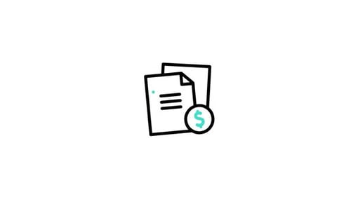 Animated Business Finance Report Icon With Data Graphs