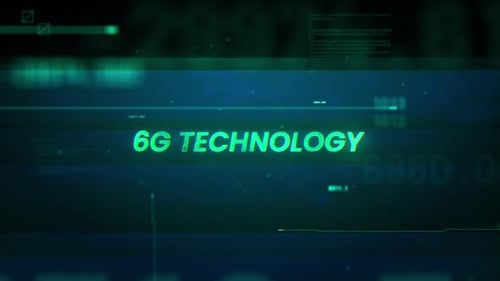 Tecnologia 6 G Word On Noise Glitch Error Technology Fundo de dados futuristas