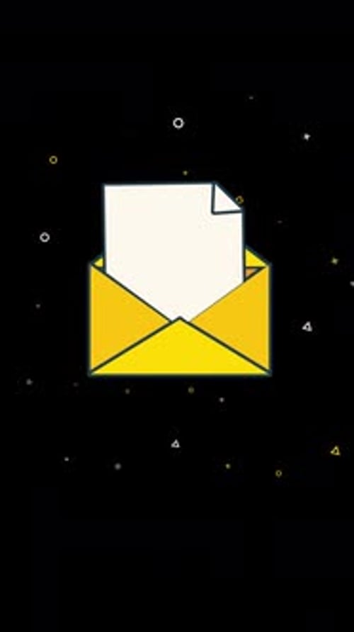 Mail Post Sending White Paper Vertical On Alpha Channel