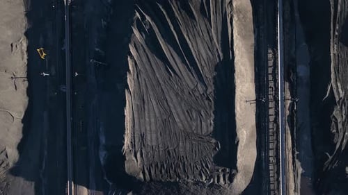 Drone View of a Large Mining Area