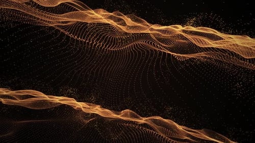 Abstract Golden Particle Wave Dynamic Flow Background