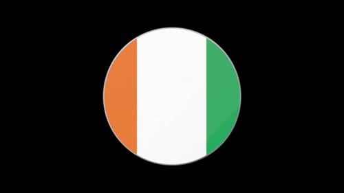 3D Spinning Flag of Côte d'Ivoire Loop Animation
