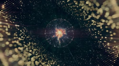 Abstract Particle Sphere Energy Image Reveal