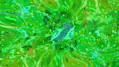 Vibrant Abstract Green Fluid Flowing Motion Background