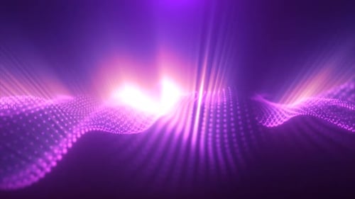 Abstract Digital Particle Wave Flowing Background Loop