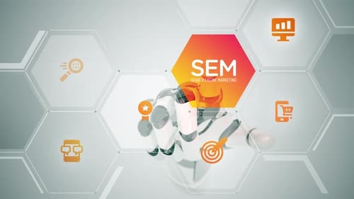 SEM Search engine marketing touch screen animation