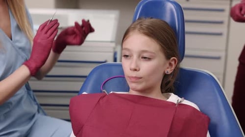Child at Dentist Office Getting Checkup