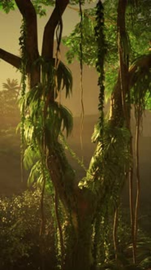 Dense Forest With Abundant Trees