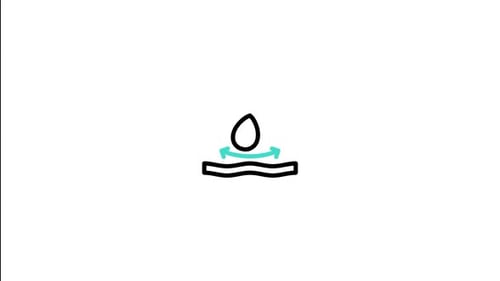 Animated Water Drop Icon for Fluidity and Absorption