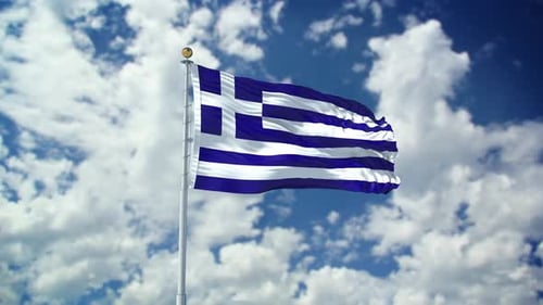 Greece Realistic Waving 4k
